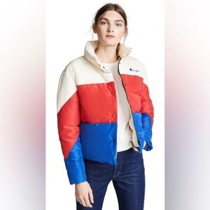 New with Tags: Champion Women's Red, Blue, and White Jacket